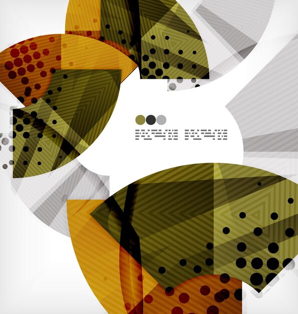 Fondo abstracto de semicírculo vector geométrico