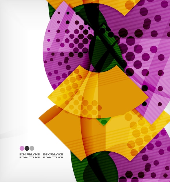 Fondo abstracto de semicírculo vector geométrico