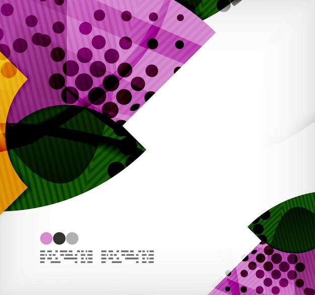 Fondo abstracto de semicírculo vector geométrico