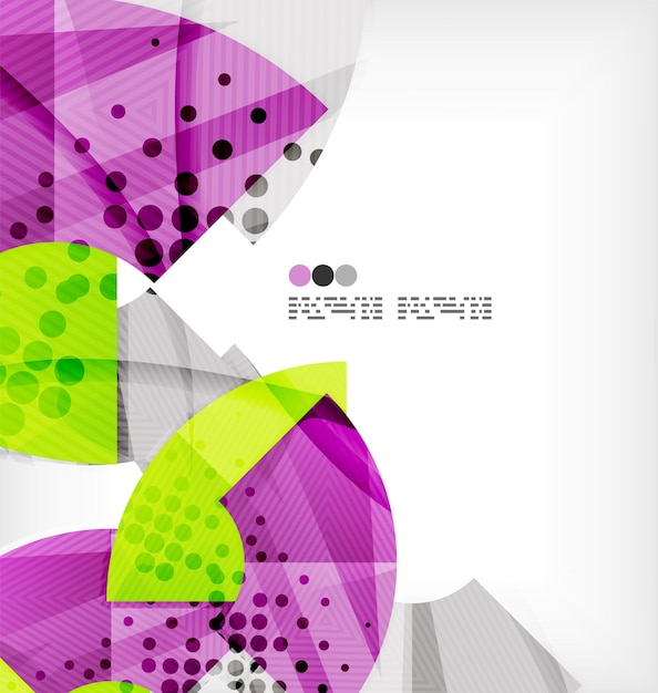 Fondo abstracto de semicírculo vector geométrico