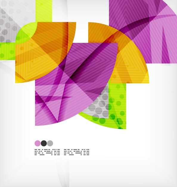 Fondo abstracto de semicírculo vector geométrico