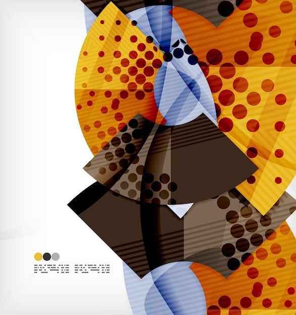 Fondo abstracto de semicírculo vector geométrico