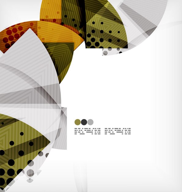 Fondo abstracto de semicírculo vector geométrico