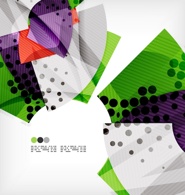 Fondo abstracto de semicírculo vector geométrico