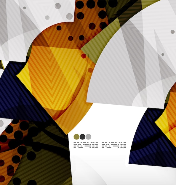 Fondo abstracto de semicírculo vector geométrico