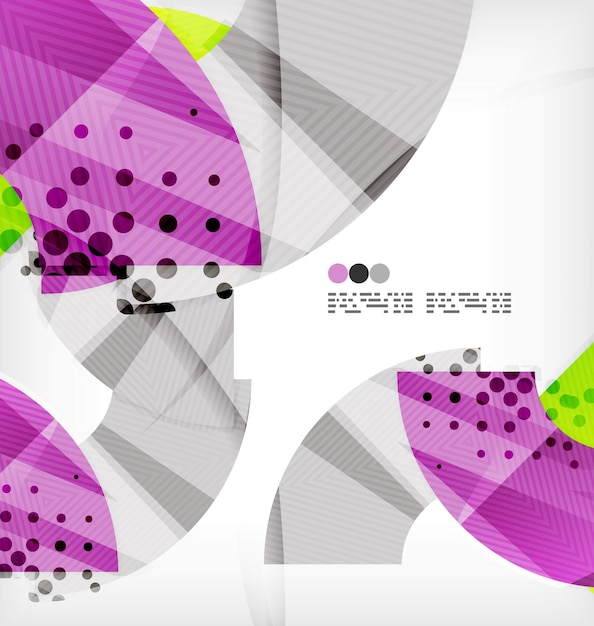 Fondo abstracto de semicírculo vector geométrico