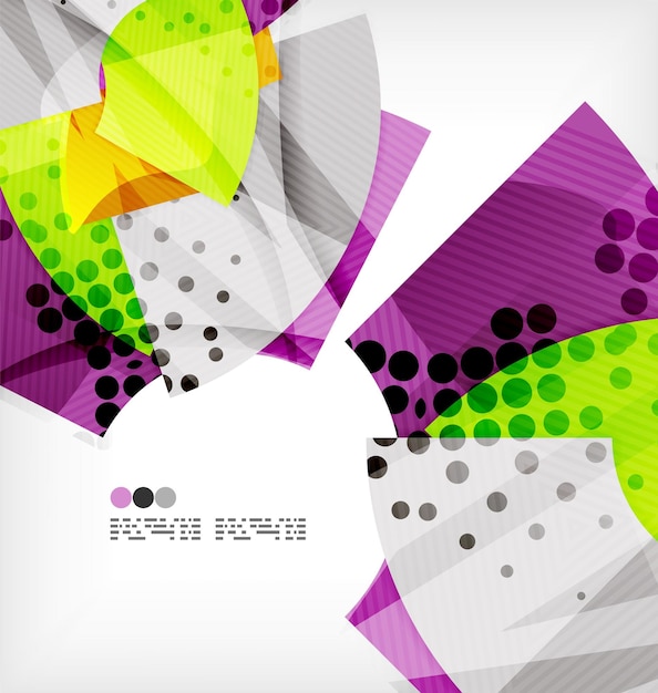 Fondo abstracto de semicírculo vector geométrico