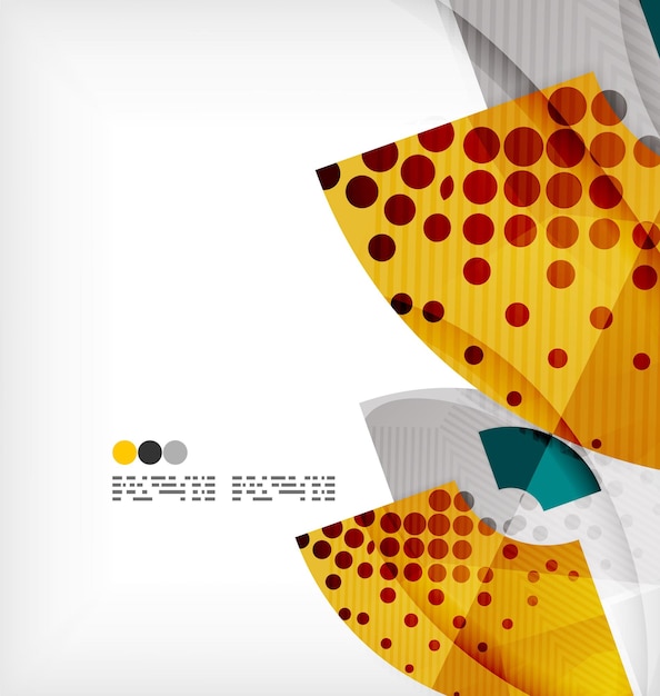 Fondo abstracto de semicírculo vector geométrico