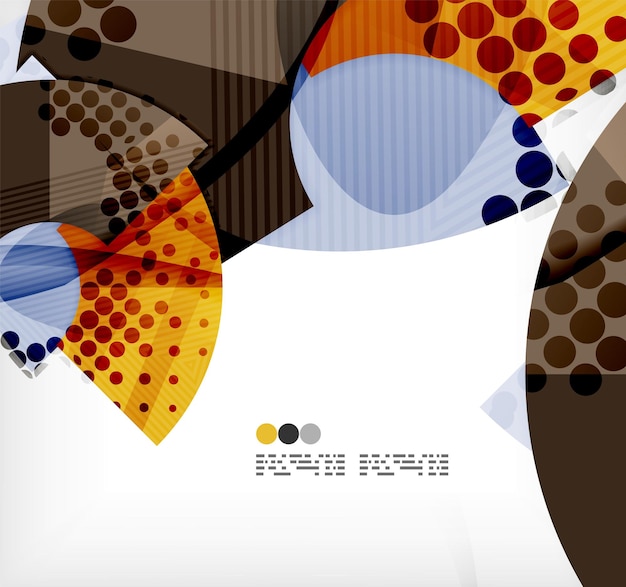 Fondo abstracto de semicírculo vector geométrico