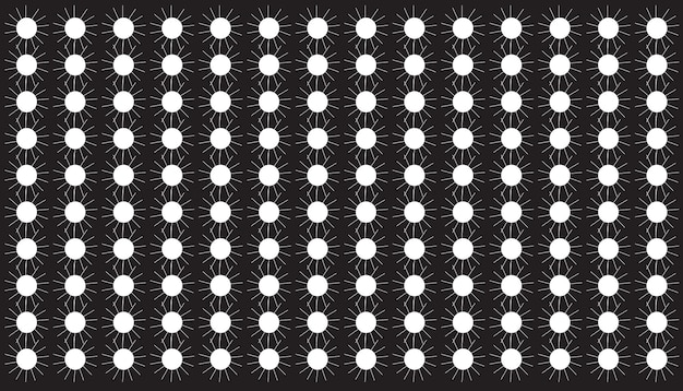 Fondo abstracto con soles repetidos en diseño de medio tono Forma negra sobre un fondo blanco