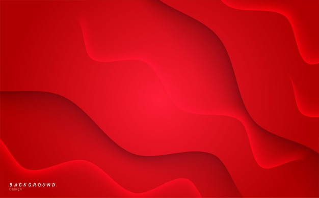 Fondo abstracto suave de onda roja