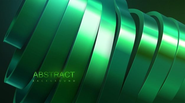 Fondo abstracto con superficie en rodajas verde metálico