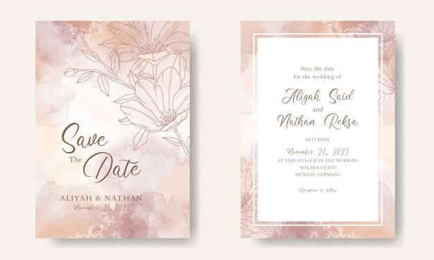 Fondo abstracto de tarjeta de invitación de boda rústica