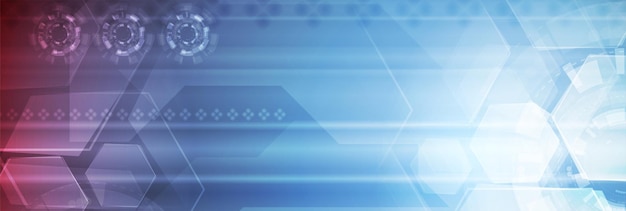 Fondo abstracto de tecnología azul púrpura brillante