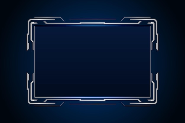 Fondo abstracto de tecnología de diseño de marco de plantilla de hud de interfaz de usuario futurista de ciencia ficción