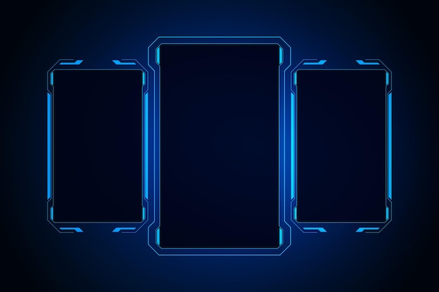 Fondo abstracto de tecnología de diseño de marco de plantilla de hud de interfaz de usuario futurista de ciencia ficción
