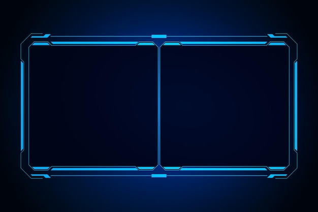 Fondo abstracto de tecnología de diseño de marco de plantilla de hud de interfaz de usuario futurista de ciencia ficción