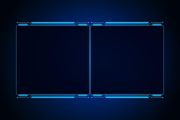 Fondo abstracto de tecnología de diseño de marco de plantilla de hud de interfaz de usuario futurista de ciencia ficción