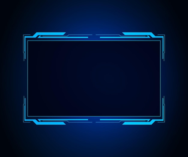 Fondo abstracto de tecnología de diseño de marco de plantilla de hud de interfaz de usuario futurista de ciencia ficción