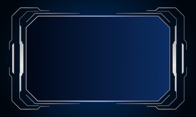 Fondo abstracto de tecnología de diseño de marco de plantilla de hud de interfaz de usuario futurista de ciencia ficción