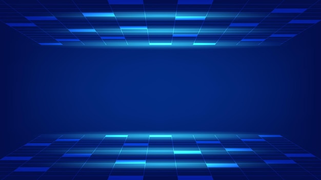 Fondo abstracto de tecnología futurista. luz azul digital de alta tecnología con espacio de copia para el diseño