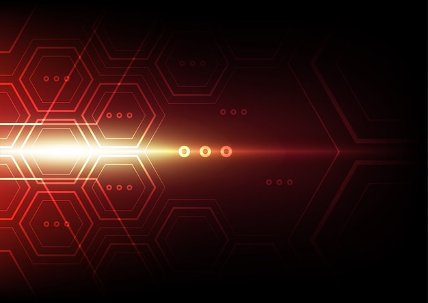 Fondo abstracto de la tecnología del hexágono