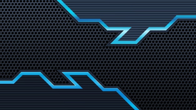 Fondo abstracto de tecnología perforada futurista con líneas azules. diseño de concepto de vector.