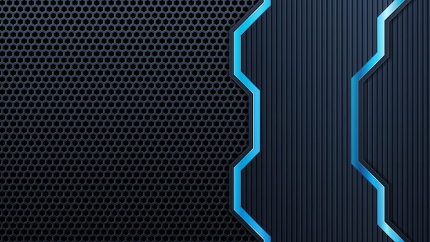 Fondo abstracto de tecnología perforada futurista con líneas azules. diseño de concepto de vector.