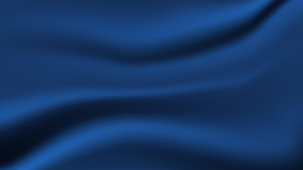 Vector fondo abstracto de tela azul. tela de seda arrugada suave y suave como onda para diseño gráfico