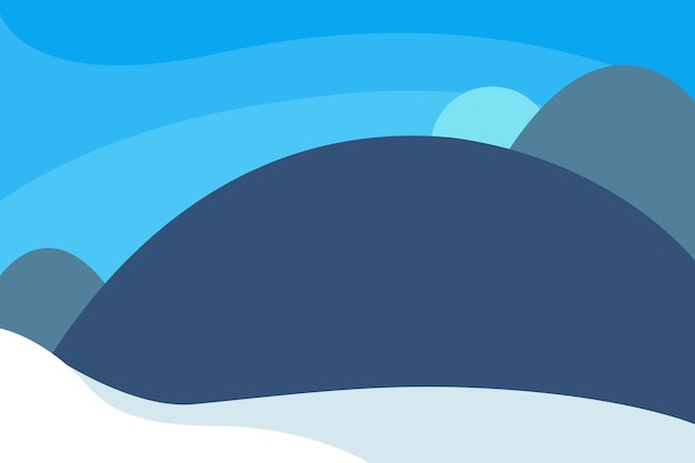 Fondo abstracto con temporada de invierno en diseño plano