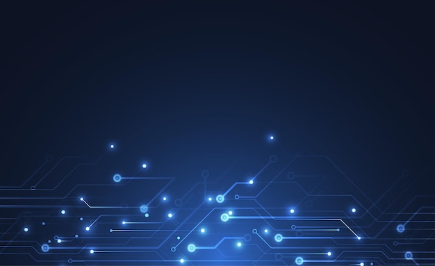 Fondo abstracto con textura de placa de circuito de tecnología Ilustración de placa base electrónica