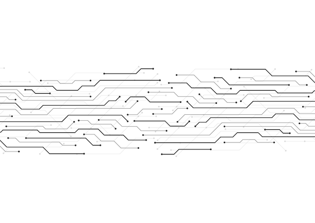Fondo abstracto con textura de placa de circuito de tecnología Ilustración de placa base electrónica