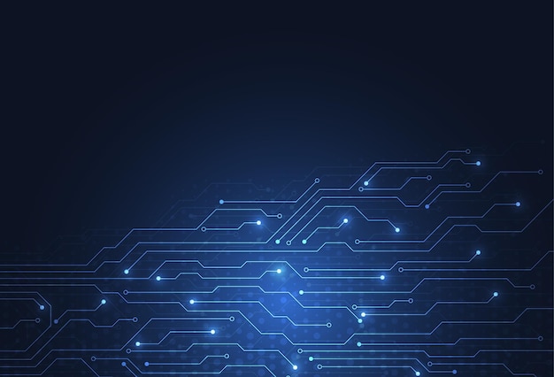 Fondo abstracto con textura de placa de circuito de tecnología Ilustración de placa base electrónica