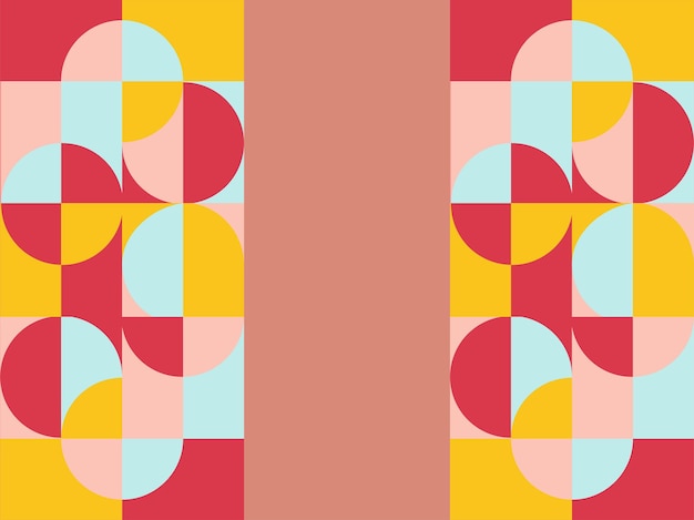 Fondo abstracto con texturas geométricas de onda de punto de línea cuadrada de medio círculo, estilo memphis