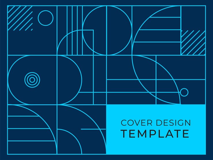 Vector fondo abstracto con texturas geométricas de onda de punto de línea cuadrada de medio círculo, estilo memphis