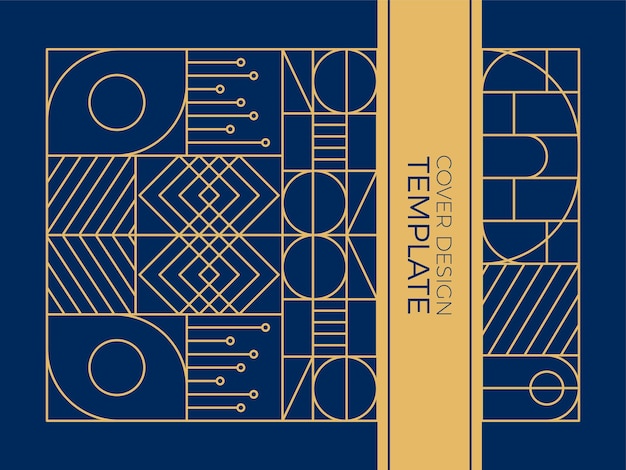 Fondo abstracto con texturas geométricas de onda de punto de línea cuadrada de medio círculo, estilo moderno art deco