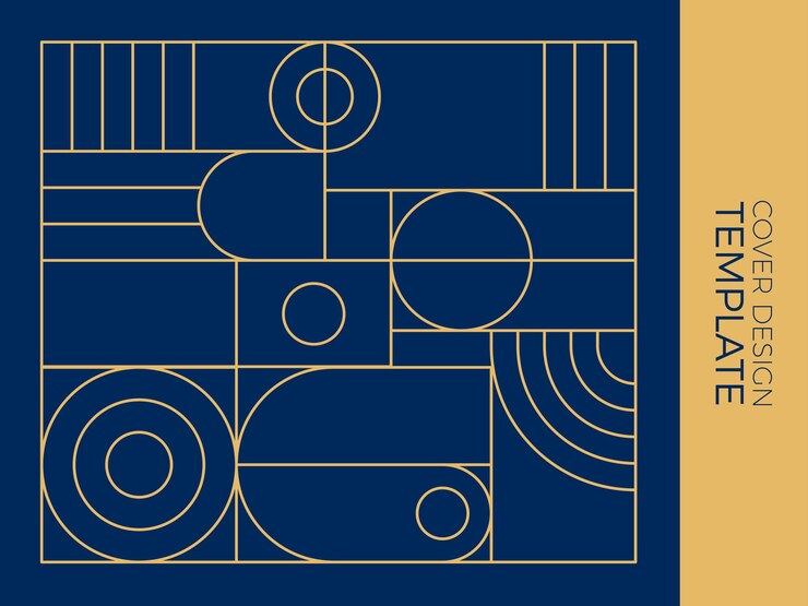 Vector fondo abstracto con texturas geométricas de onda de punto de línea cuadrada de medio círculo, estilo moderno art deco