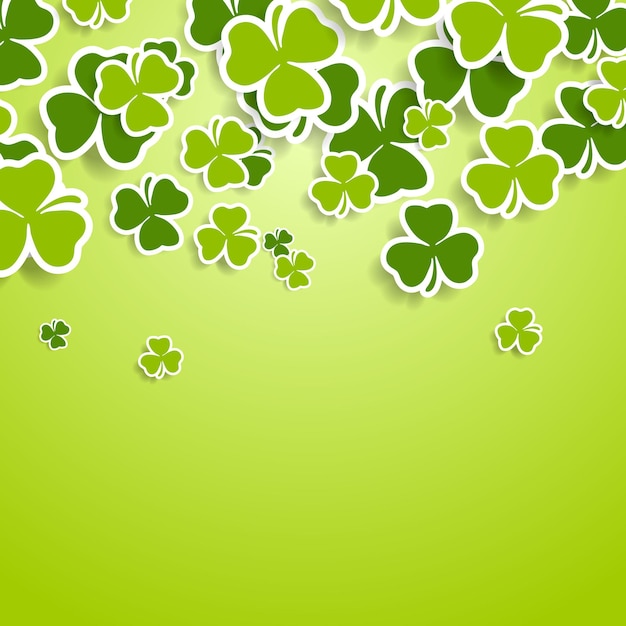Fondo abstracto de tréboles verdes del día de San Patricio