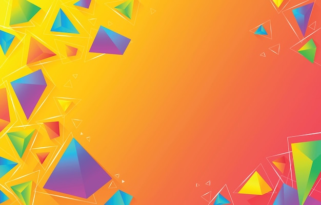 Fondo abstracto triangular de colores