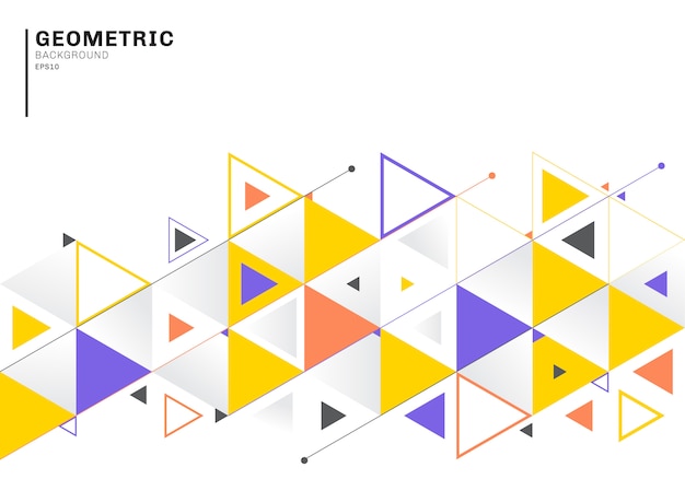 Fondo abstracto con triángulos de colores
