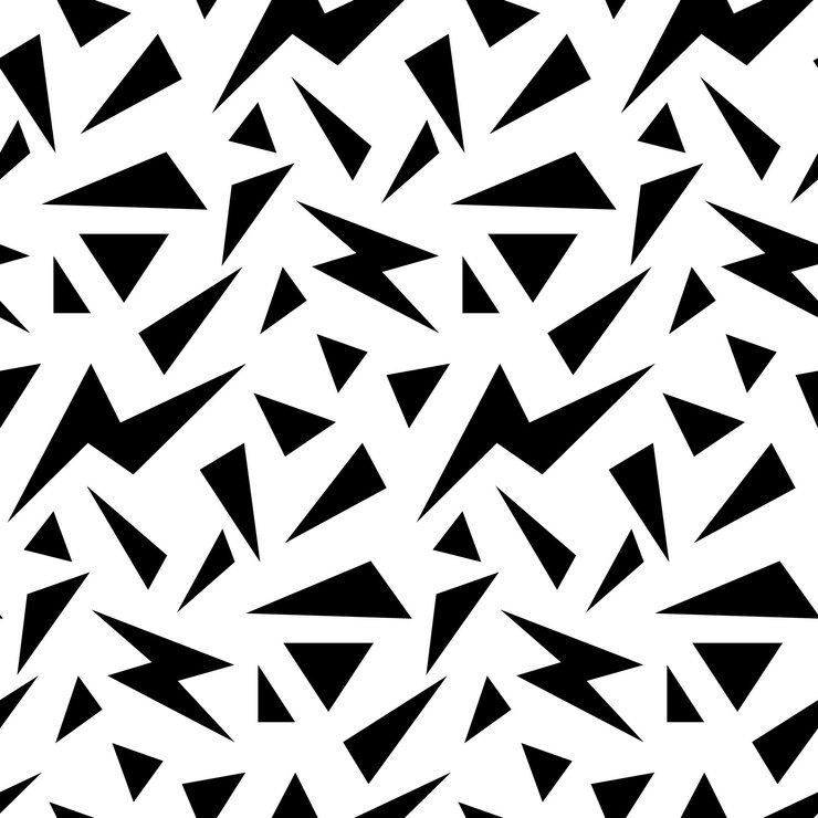 Vector fondo abstracto con varios triángulos en zigzag afilados patrones de relámpagos y flechas agresivo