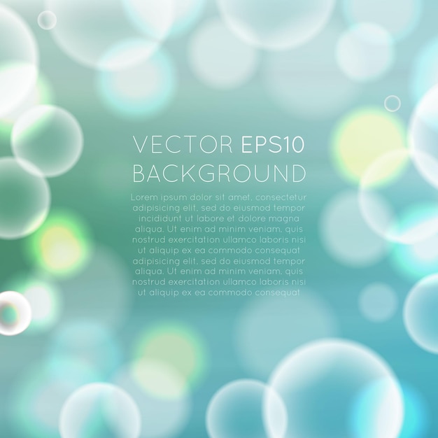 Fondo abstracto de vector colorido bokeh