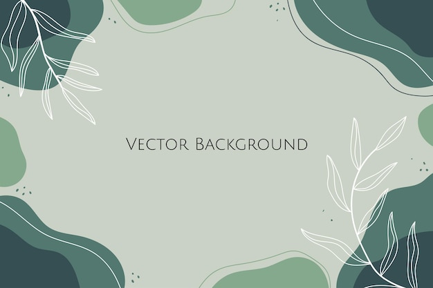 Fondo abstracto vector dibujado a mano fondo floral estilo minimalista y simple forma fluida