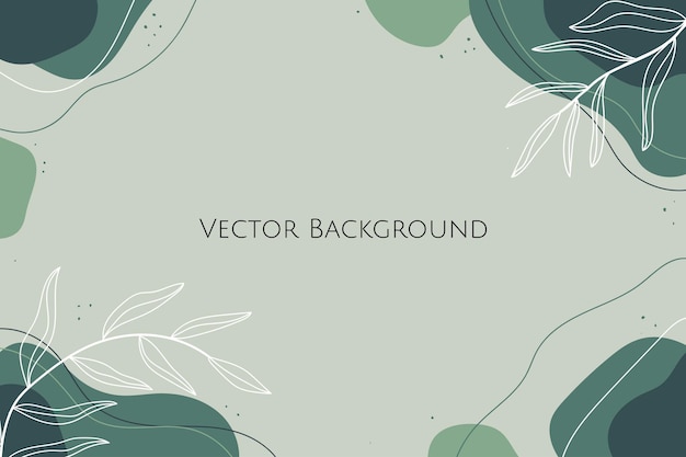 Fondo abstracto vector dibujado a mano fondo floral estilo minimalista y simple forma fluida