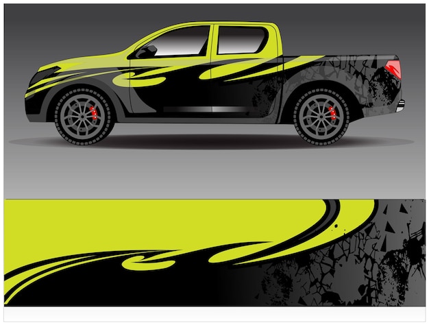 Fondo abstracto de vector de diseño de calcomanía de coche para envoltura de vinilo de vehículo