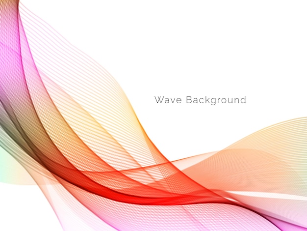 Fondo abstracto con vector de diseño de onda que fluye colorido