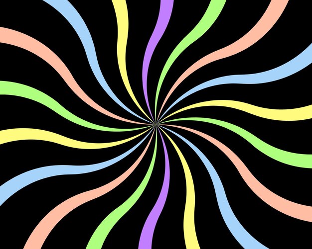 fondo abstracto, vector, fondo colorido, rayos curvos que salen del centro