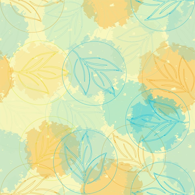Fondo abstracto de vector con formas de acuarela. Maravillosa palmadita textil de lunares coloridos clásicos