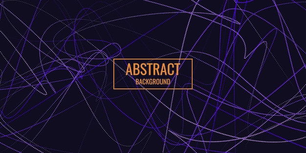 Fondo abstracto de vector con líneas de ondas dinámicas y partículas