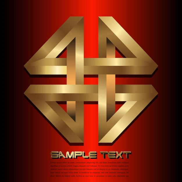 Fondo abstracto con vector de objeto imposible 3d